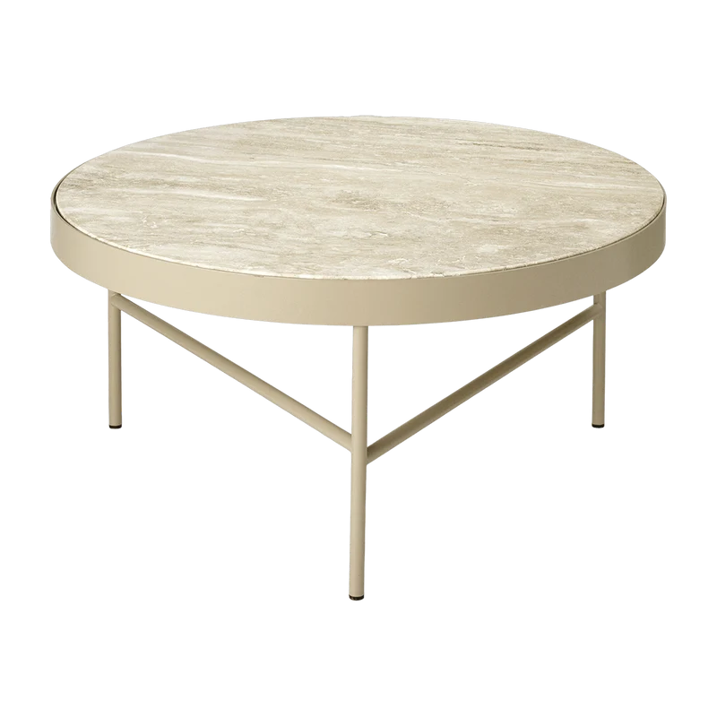 Table basse en travertin et acier 70 cm Cashmere - Ferm Living