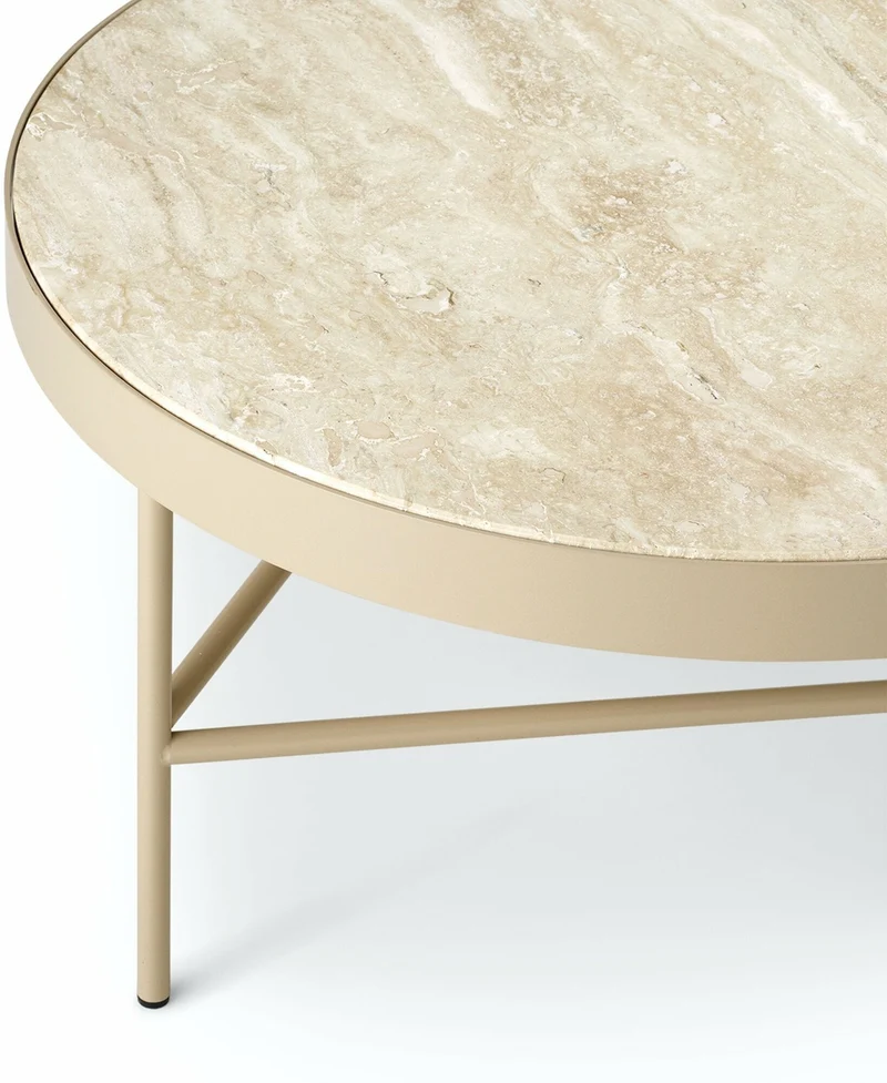 Table basse en travertin et acier 70 cm Cashmere - Ferm Living