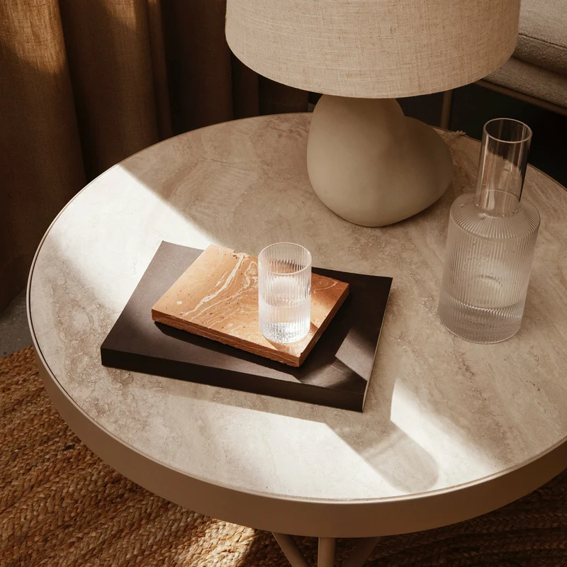 Table basse en travertin et acier 70 cm Cashmere - Ferm Living