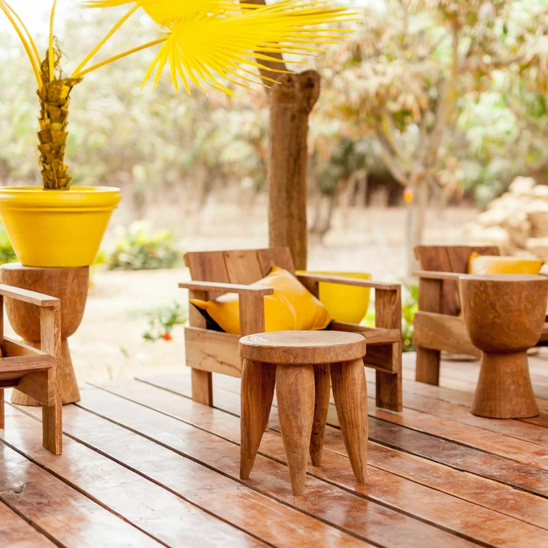 Tabouret en bois 41 cm Senofo - Pols Potten