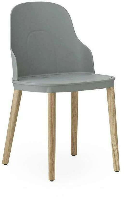 Chaise grise au pietement en chêne Allez Grey - Normann Copenhagen