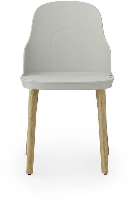 Chaise gris chaud au pietement en chêne Allez Warm Grey - Normann Copenhagen