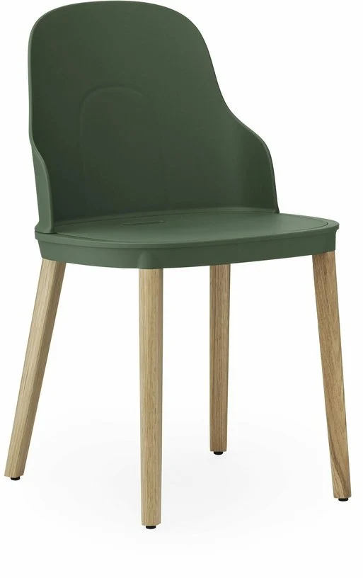 Chaise vert parc au pietement en chêne Allez Park vert - Normann Copenhagen