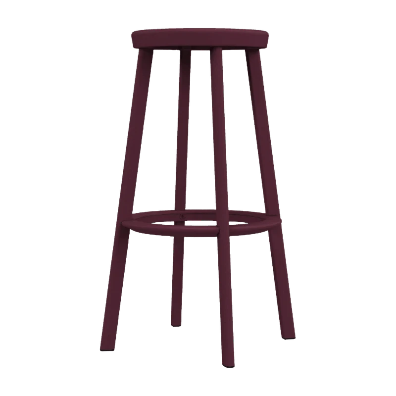 Tabouret de bar en aluminium bordeaux 76 cm Deja-vu - Magis