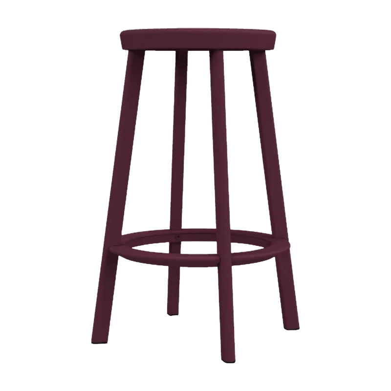 Tabouret de bar en aluminium bordeaux 66 cm Deja-vu - Magis