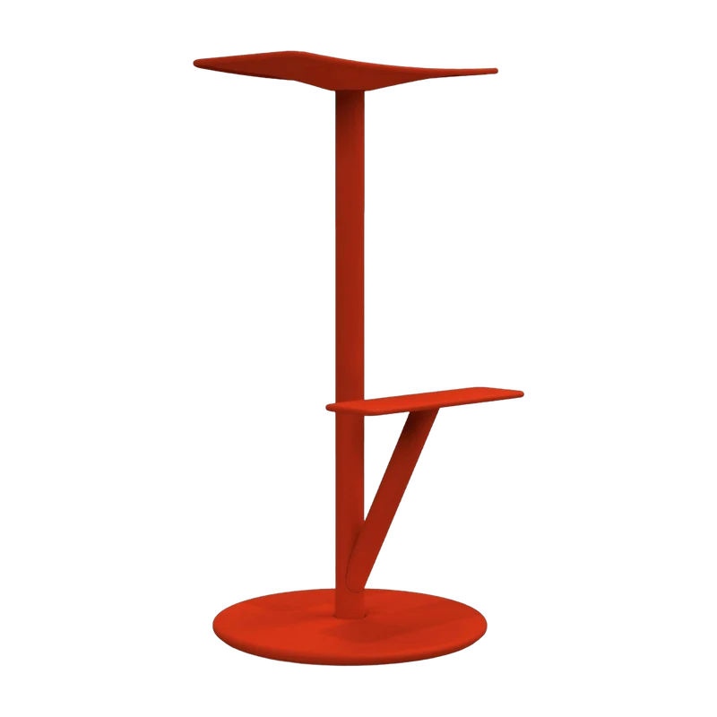 Tabouret en acier mat 76 cm corail Sequoia - Magis