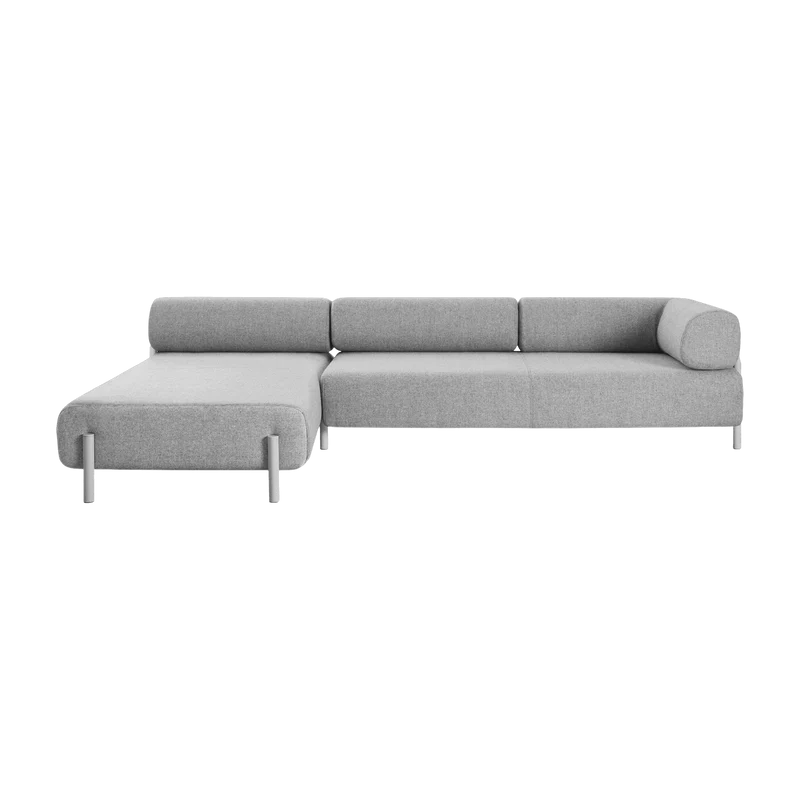 Canapé d'angle gauche modulable gris Palo - Hem