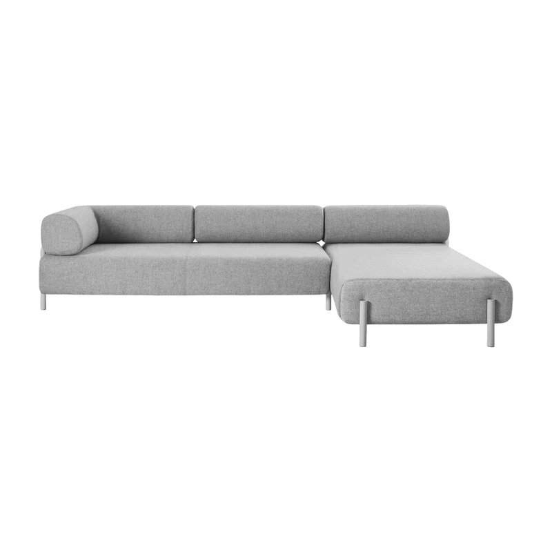Canapé d'angle droit modulable gris Palo - Hem