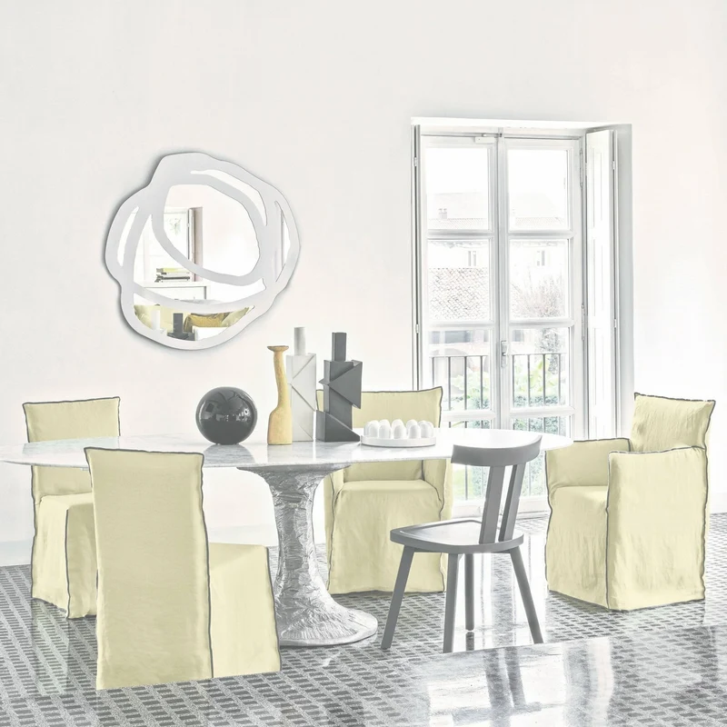 Chaise avec accoudoirs blanche Ghost 25 - Gervasoni