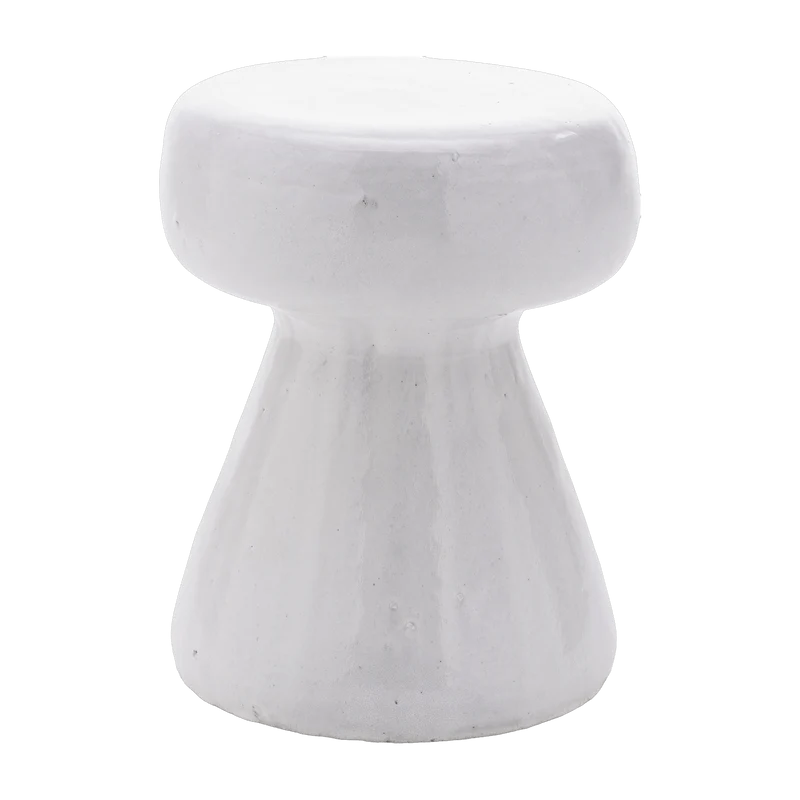Table d'appoint ou pouf en céramique blanc InOut 44 - Gervasoni