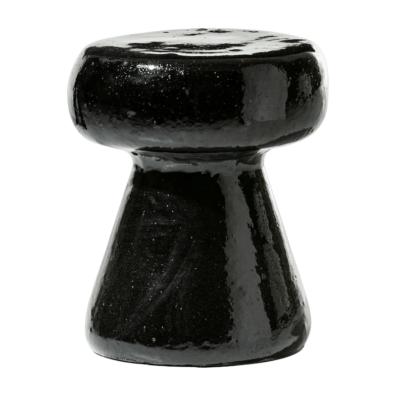 Table d'appoint ou pouf en céramique noir InOut 44 - Gervasoni