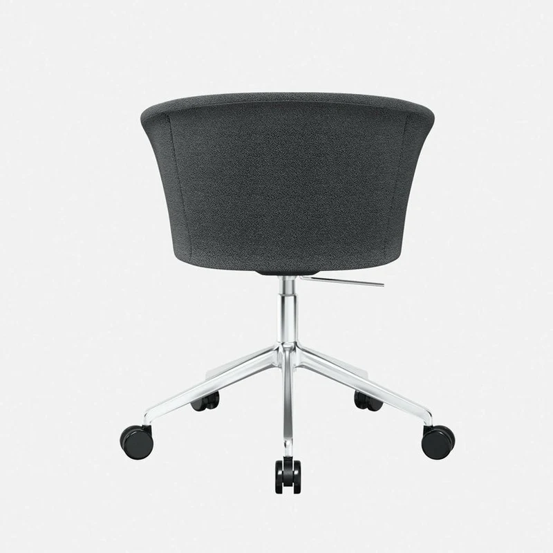 Fauteuil Graphite et piètement argenté à roulettes Kendo - Hem