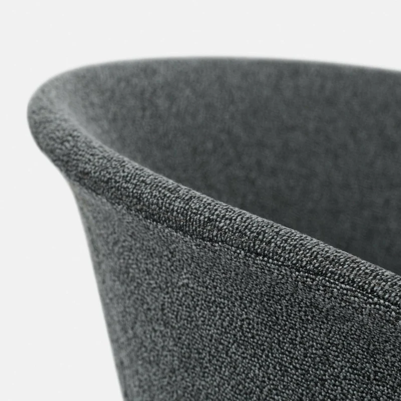 Fauteuil Graphite et piètement argenté à roulettes Kendo - Hem
