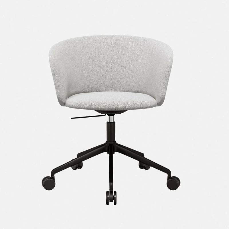 Fauteuil Porcelain et piètement noir à roulettes Kendo - Hem