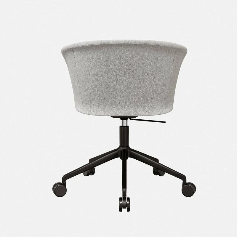 Fauteuil Porcelain et piètement noir à roulettes Kendo - Hem