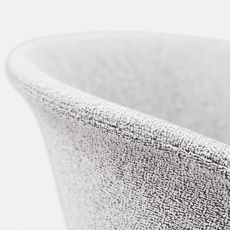 Fauteuil Porcelain et piètement argenté à roulettes Kendo - Hem