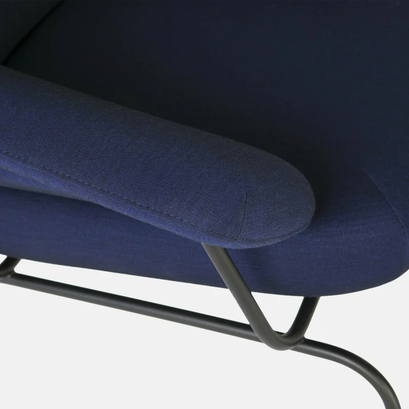 Fauteuil en tissu et repose-pieds Ink Hai - Hem