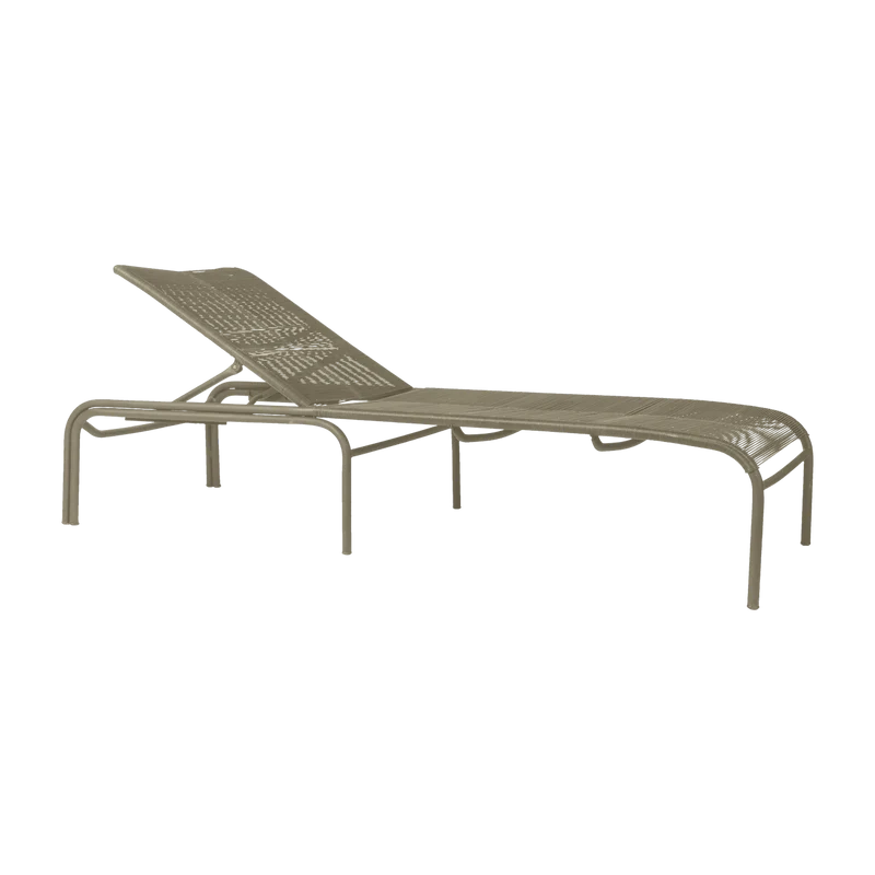 Chaise longue taupe cordage polypropylène Loop - Vincent Sheppard