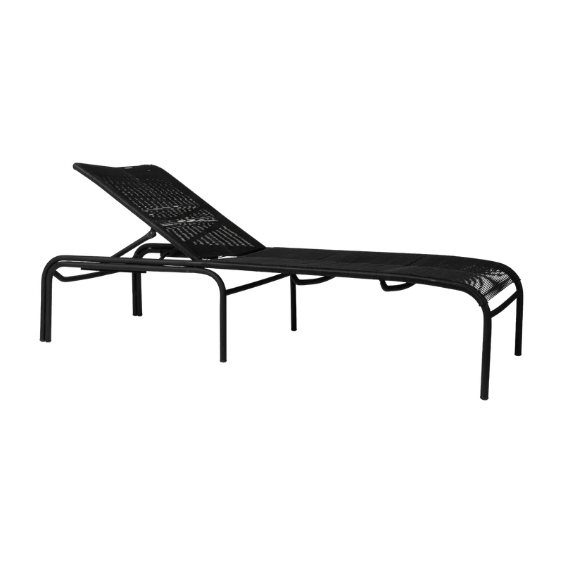 Chaise longue noir fibre polyéthylène Loop - Vincent Sheppard