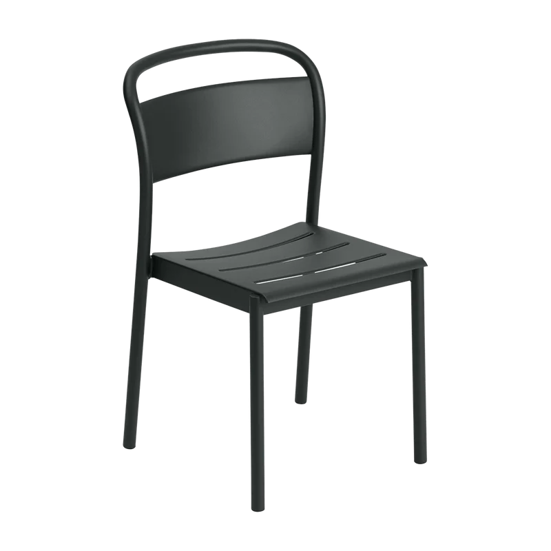 Chaise d'extérieur en acier noir Linear - Muuto