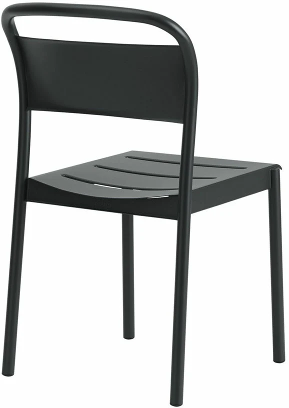 Chaise d'extérieur en acier noir Linear - Muuto