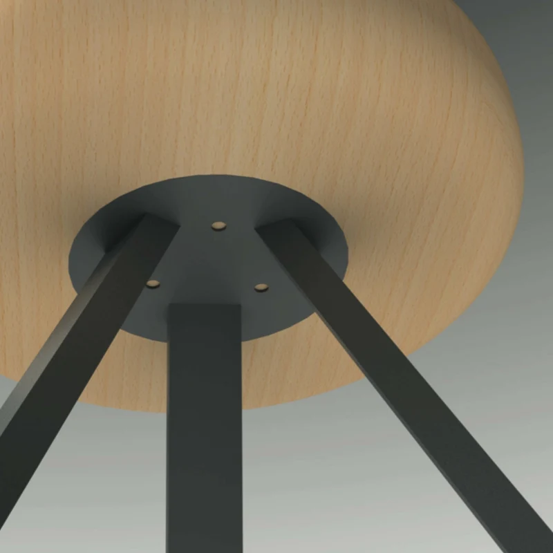 Tabouret haut en chêne et acier anthracite 65 cm Smack - Matière Grise