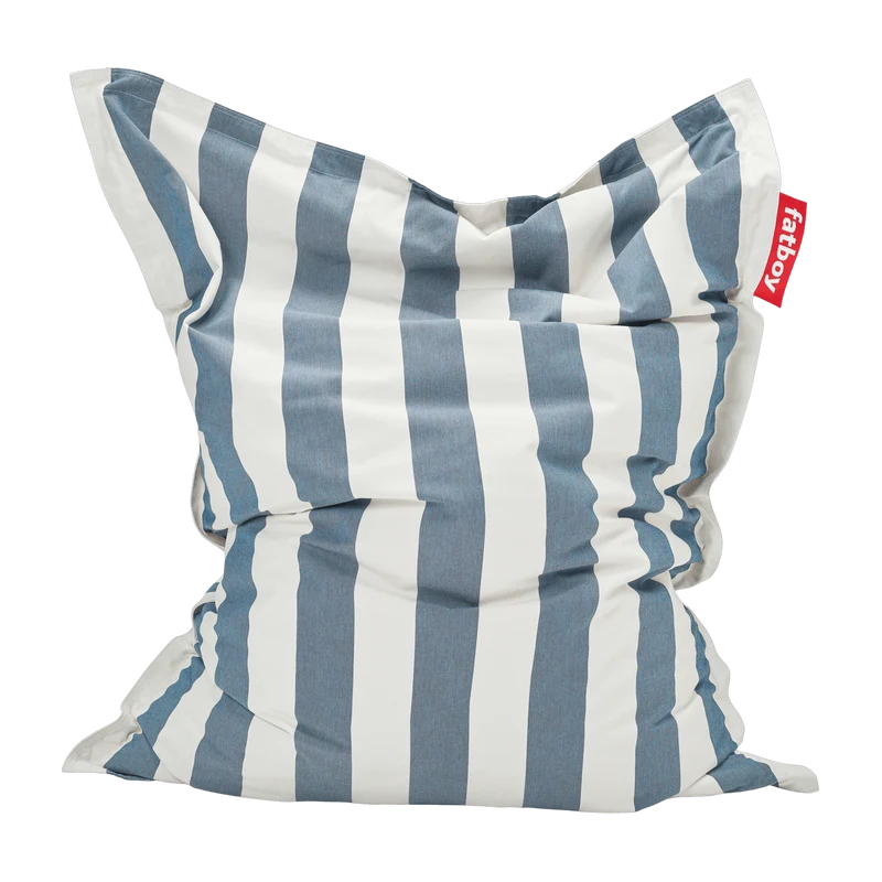 Grand pouf extérieur rayé bleu océan Original Outdoor- Fatboy