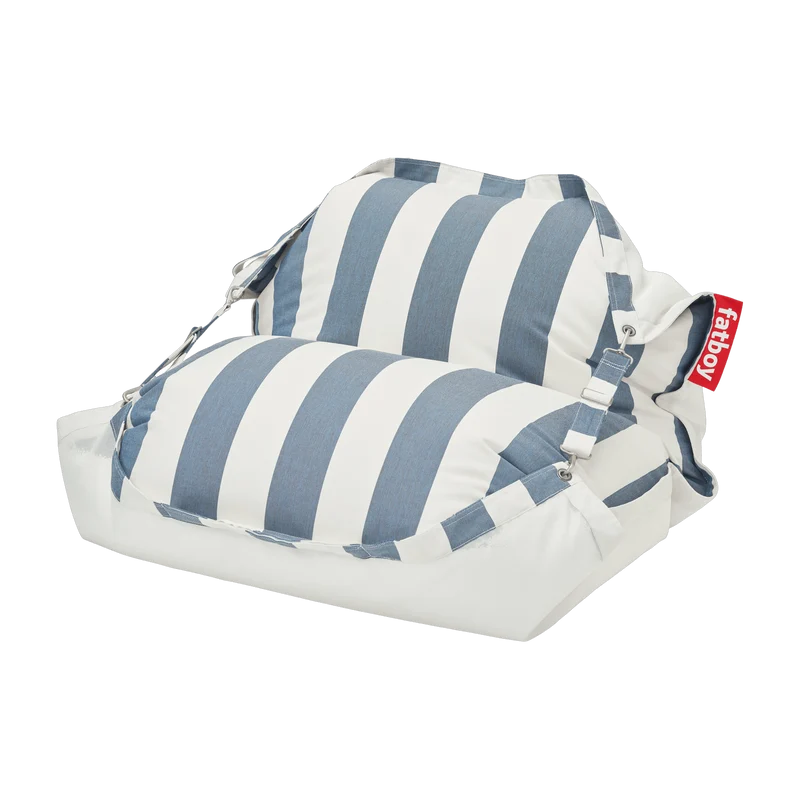 Pouf flottant rayé bleu océan Original Floatzac - Fatboy