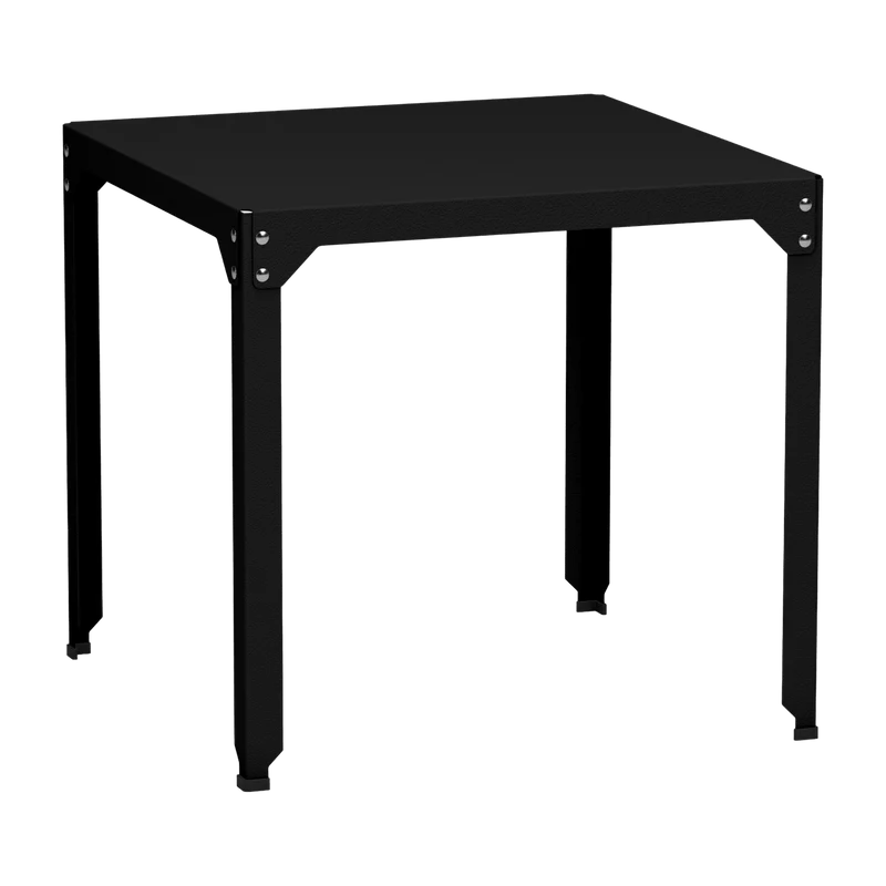 Table carrée en acier mat noir mat 79 cm Hegoa - Matière Grise