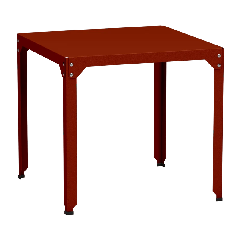Table carrée en acier mat terracotta 79 cm Hegoa - Matière Grise