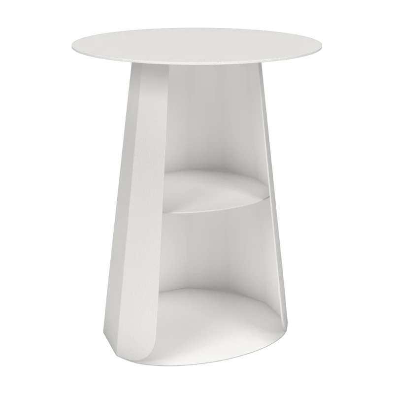 Table de chevet en acier blanche 39 cm Ankara - Matière Grise