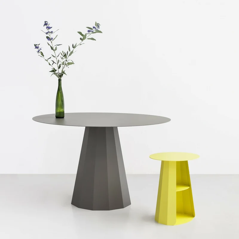 Table de chevet en acier blanche 39 cm Ankara - Matière Grise