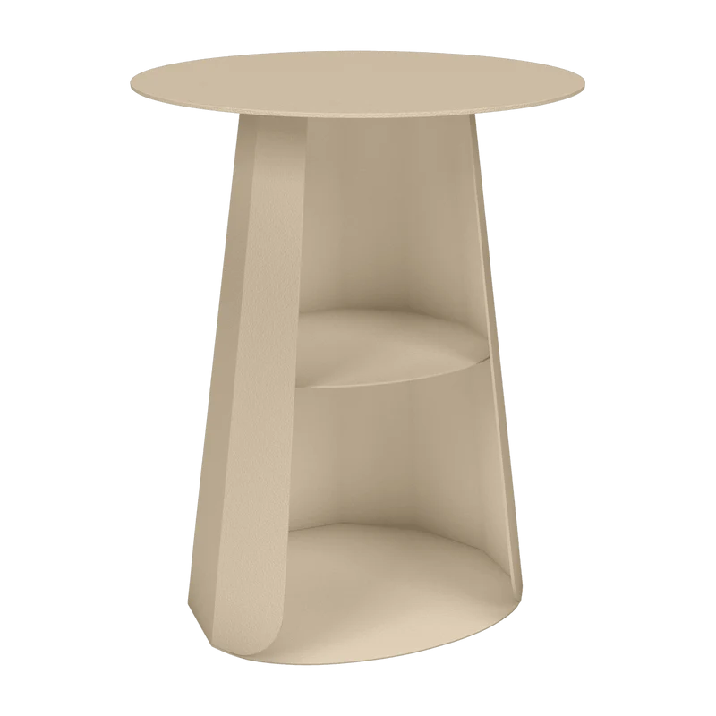 Table de chevet en acier crème 39 cm Ankara - Matière Grise