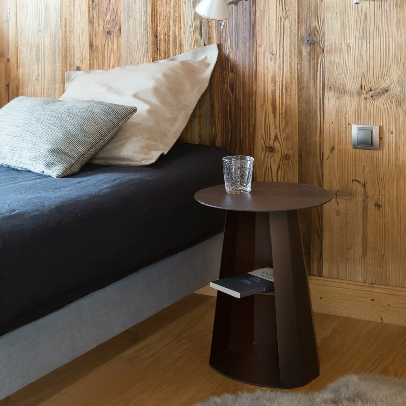 Table de chevet en acier sable 39 cm Ankara - Matière Grise