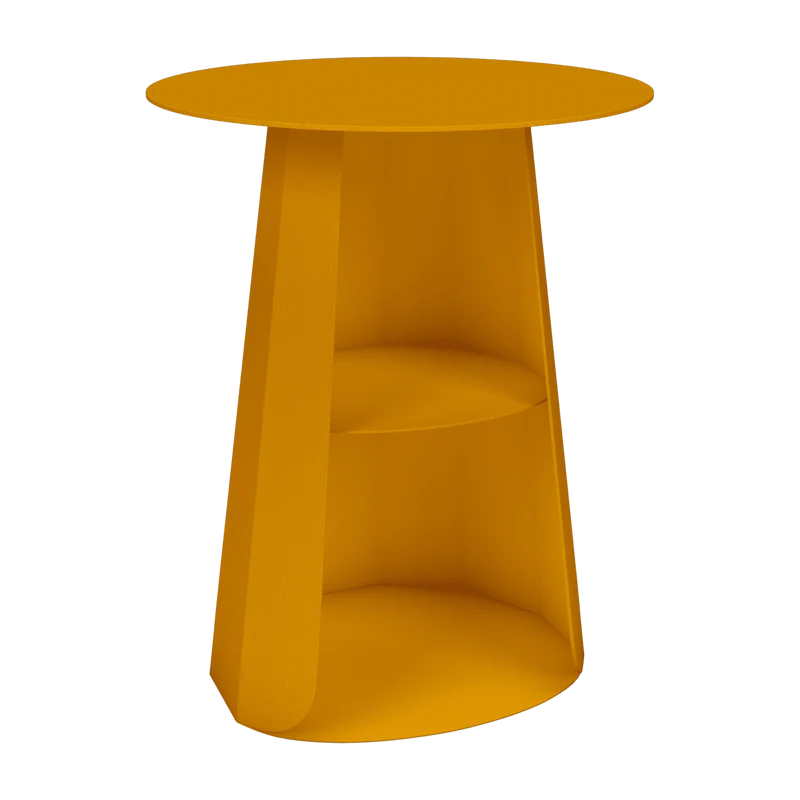 Table de chevet en acier safran 39 cm Ankara - Matière Grise
