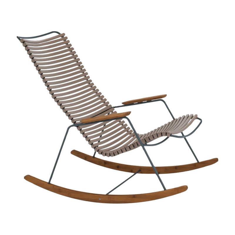 Chaise berçante en métal et plastique sable CLICK - Houe