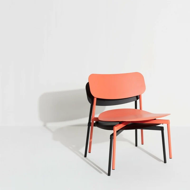 Fauteuil de jardin en métal corail Fromme - Petite friture