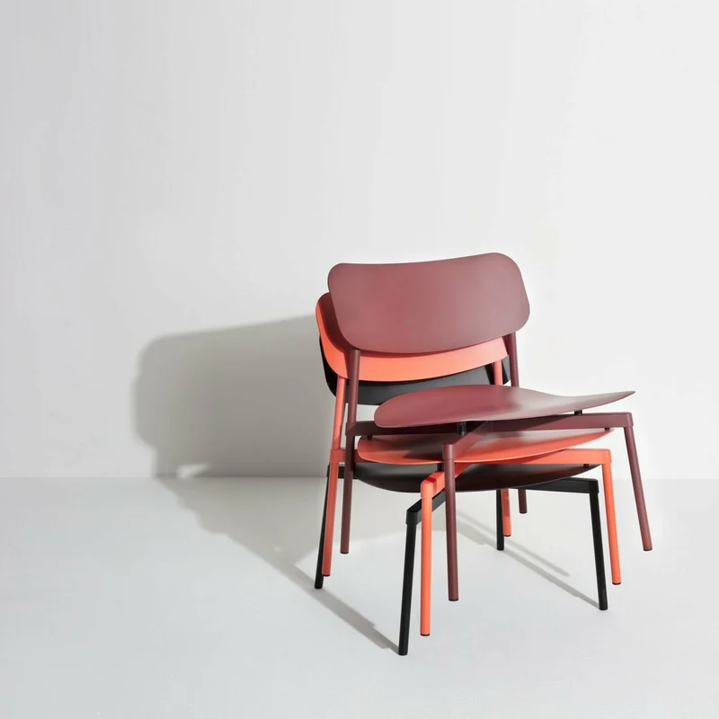 Fauteuil de jardin en métal corail Fromme - Petite friture