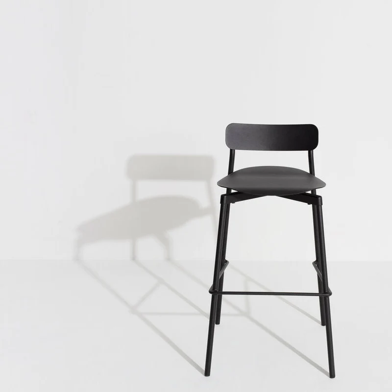 Chaise de bar outdoor noire 75 cm Fromme - Petite friture