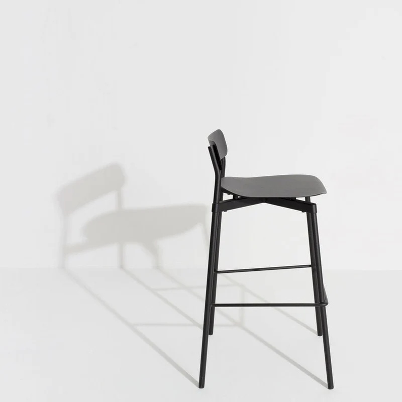 Chaise de bar outdoor noire 75 cm Fromme - Petite friture