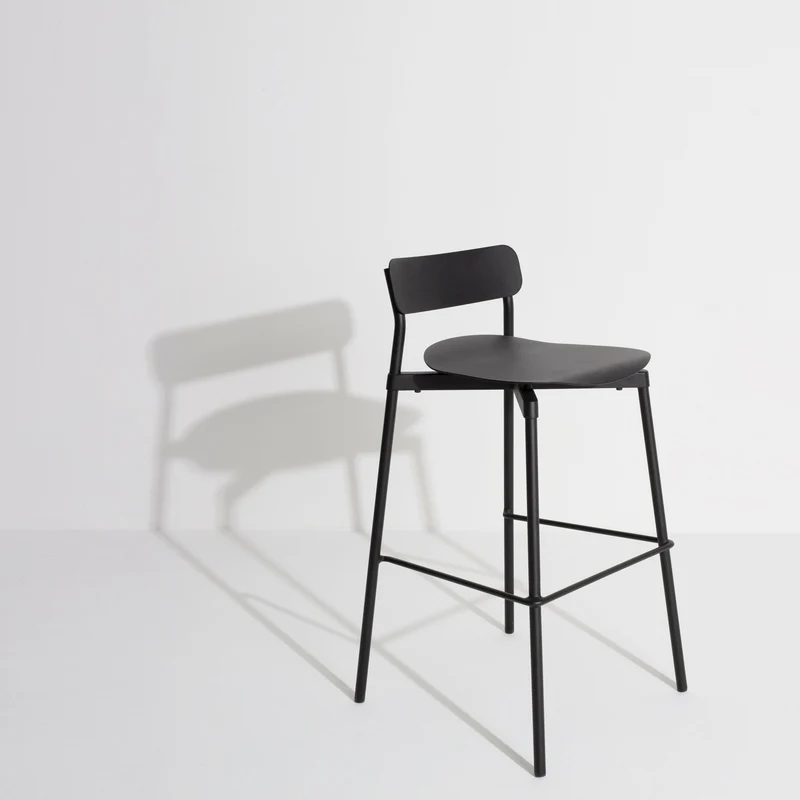 Chaise de bar outdoor noire 75 cm Fromme - Petite friture