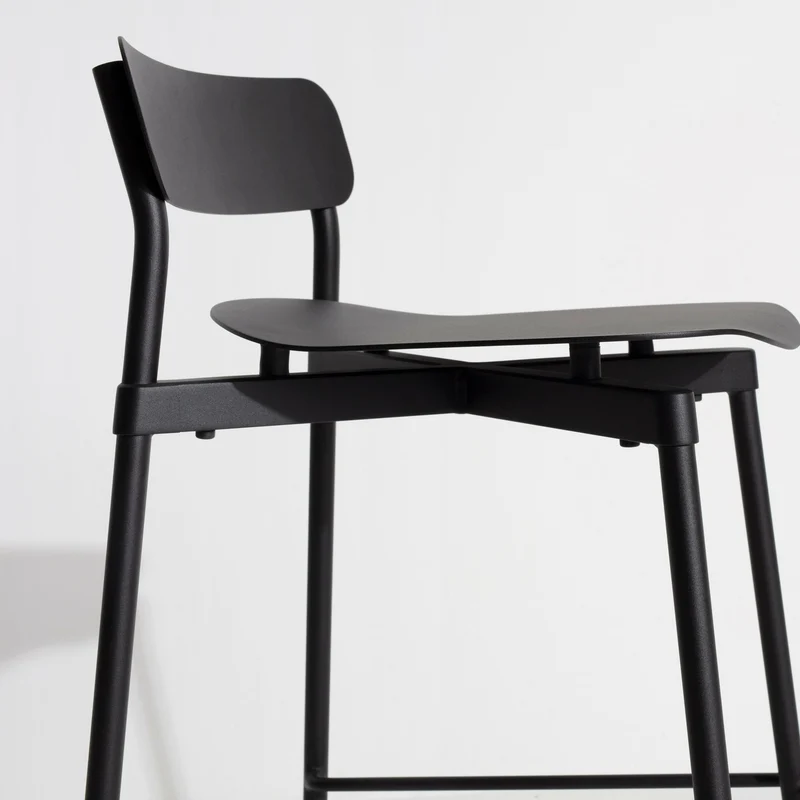 Chaise de bar outdoor noire 75 cm Fromme - Petite friture
