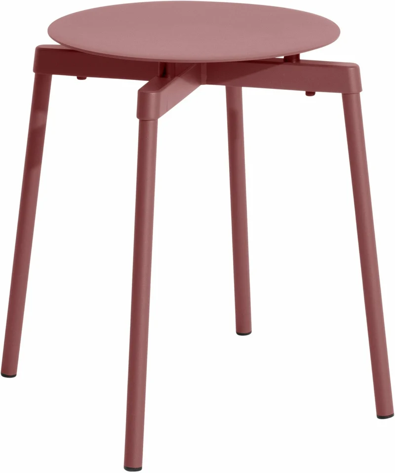 Tabouret outdoor rouge brun Fromme - Petite friture