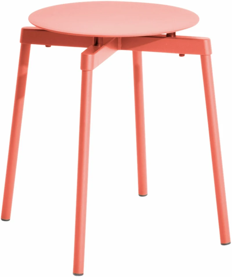 Tabouret outdoor corail Fromme - Petite friture