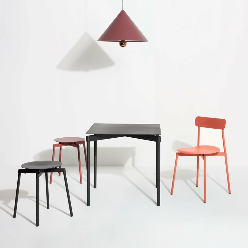 Tabouret outdoor corail Fromme - Petite friture