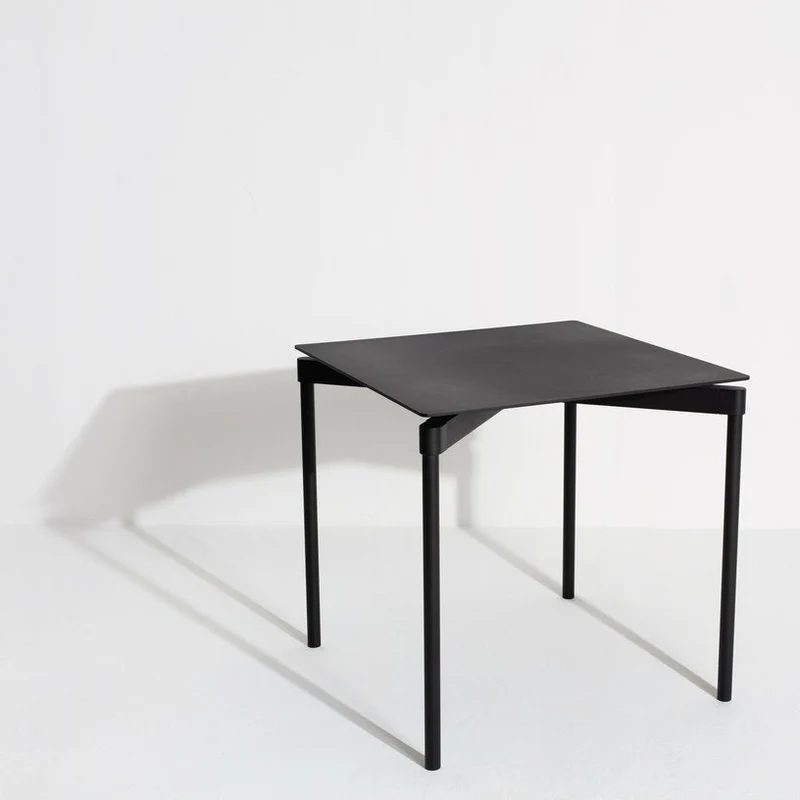 Table de jardin carrée noire Fromme - Petite friture