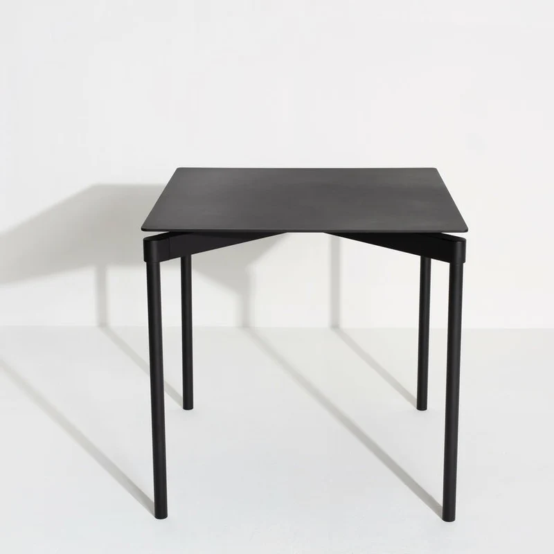 Table de jardin carrée noire Fromme - Petite friture
