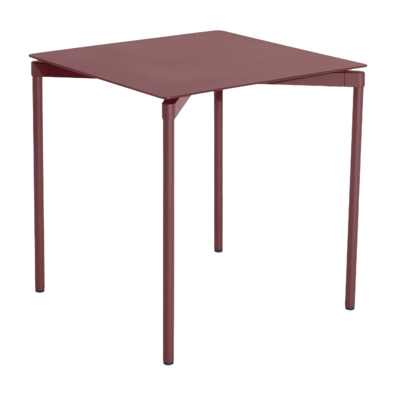 Table de jardin carrée rouge brun Fromme - Petite friture
