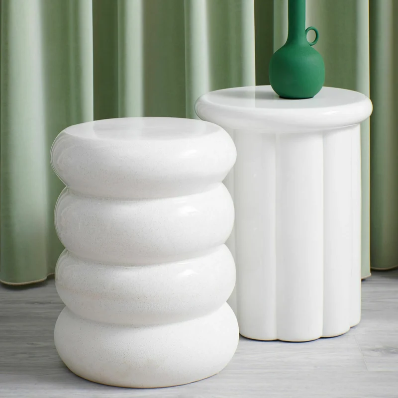 Table d'appoint en céramique blanc Chubby - Pols Potten