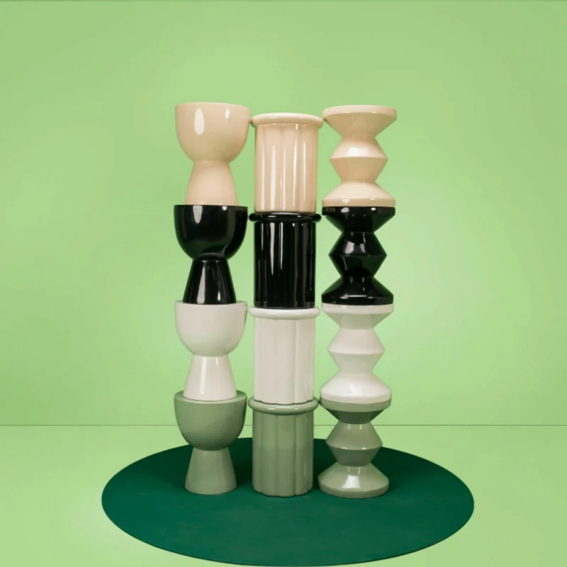 Tabouret laqué vert olive Roman - Pols Potten